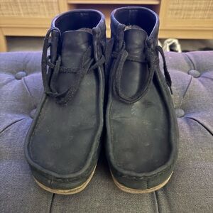 Clarks Black Leather Men's Boots